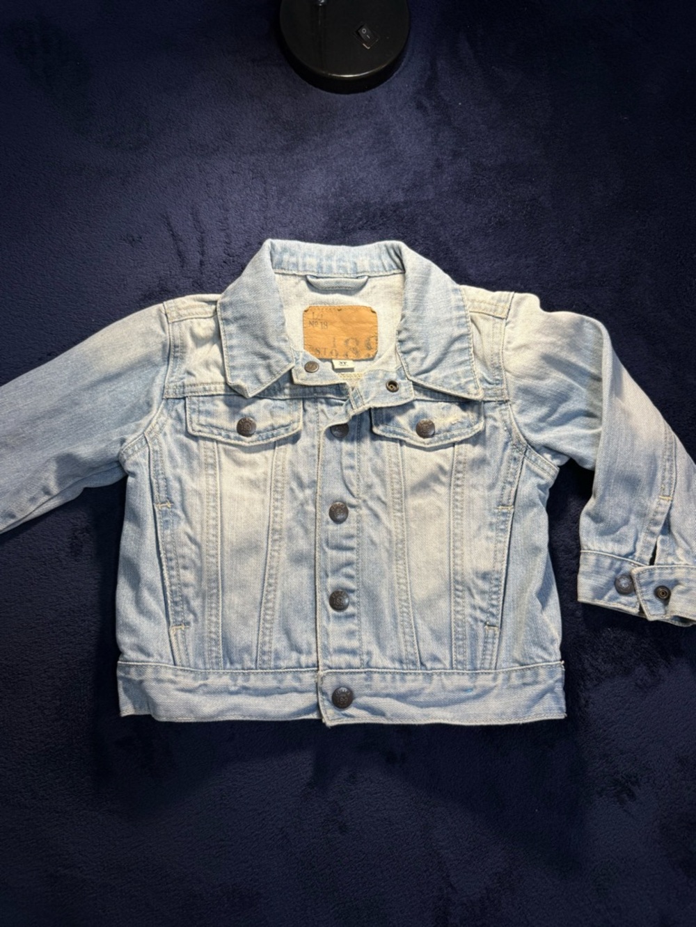 Light Wash Denim Jacket for Kids - Classic Button Front